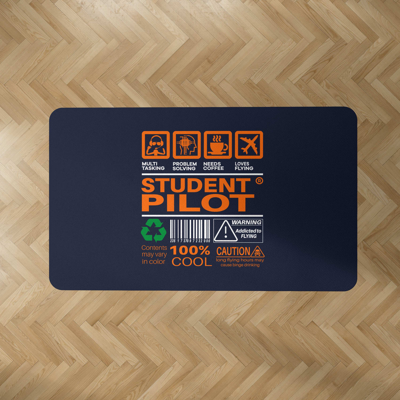 Student Pilot Label Designed Carpet & Floor Mats
