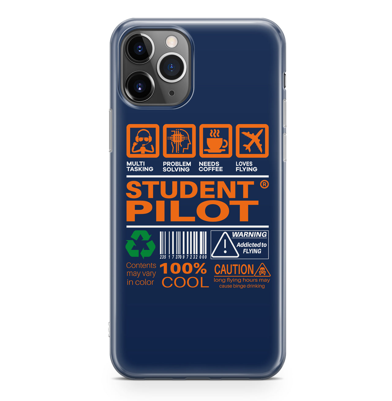 Student Pilot Label Designed iPhone Cases