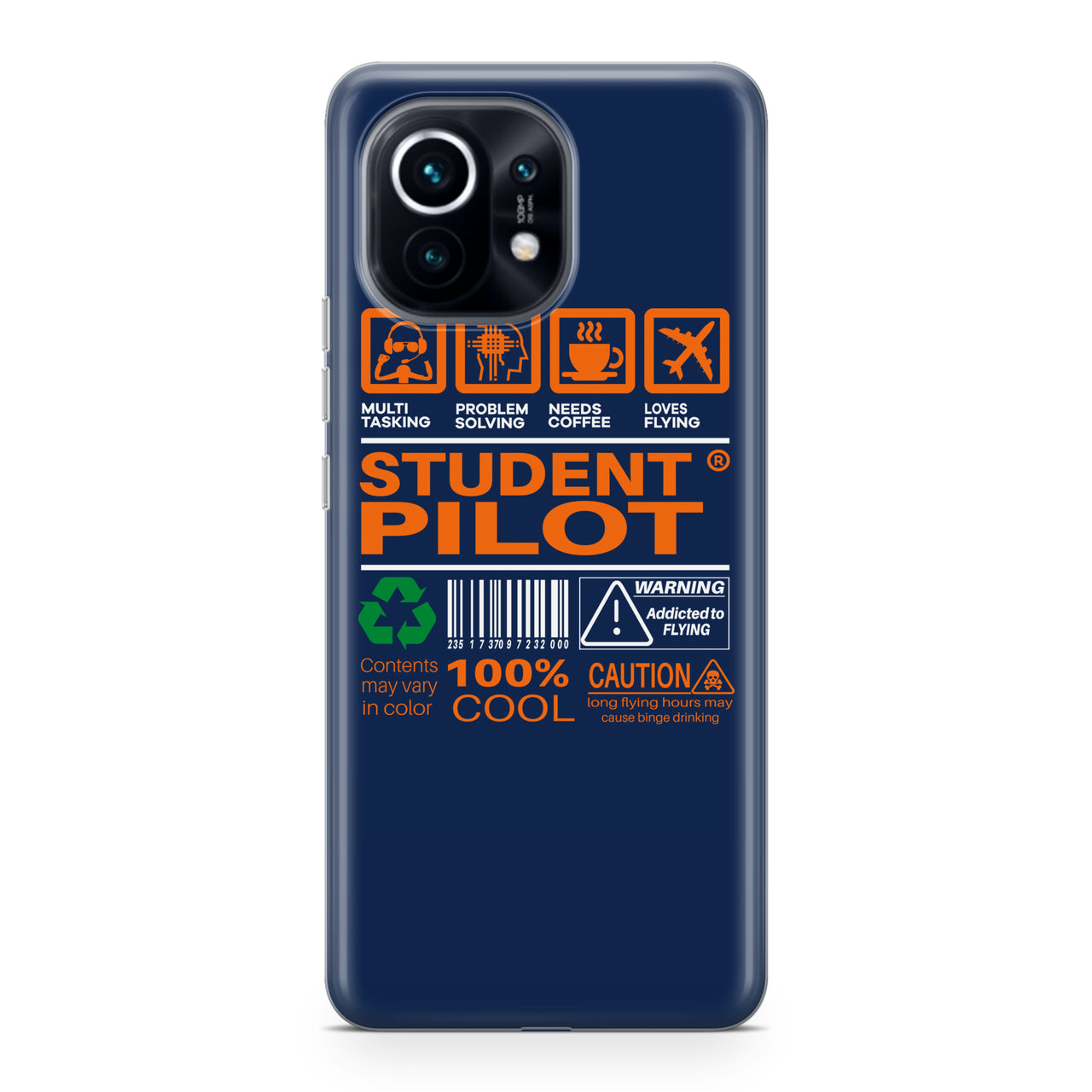 Student Pilot Label Designed Xiaomi Cases