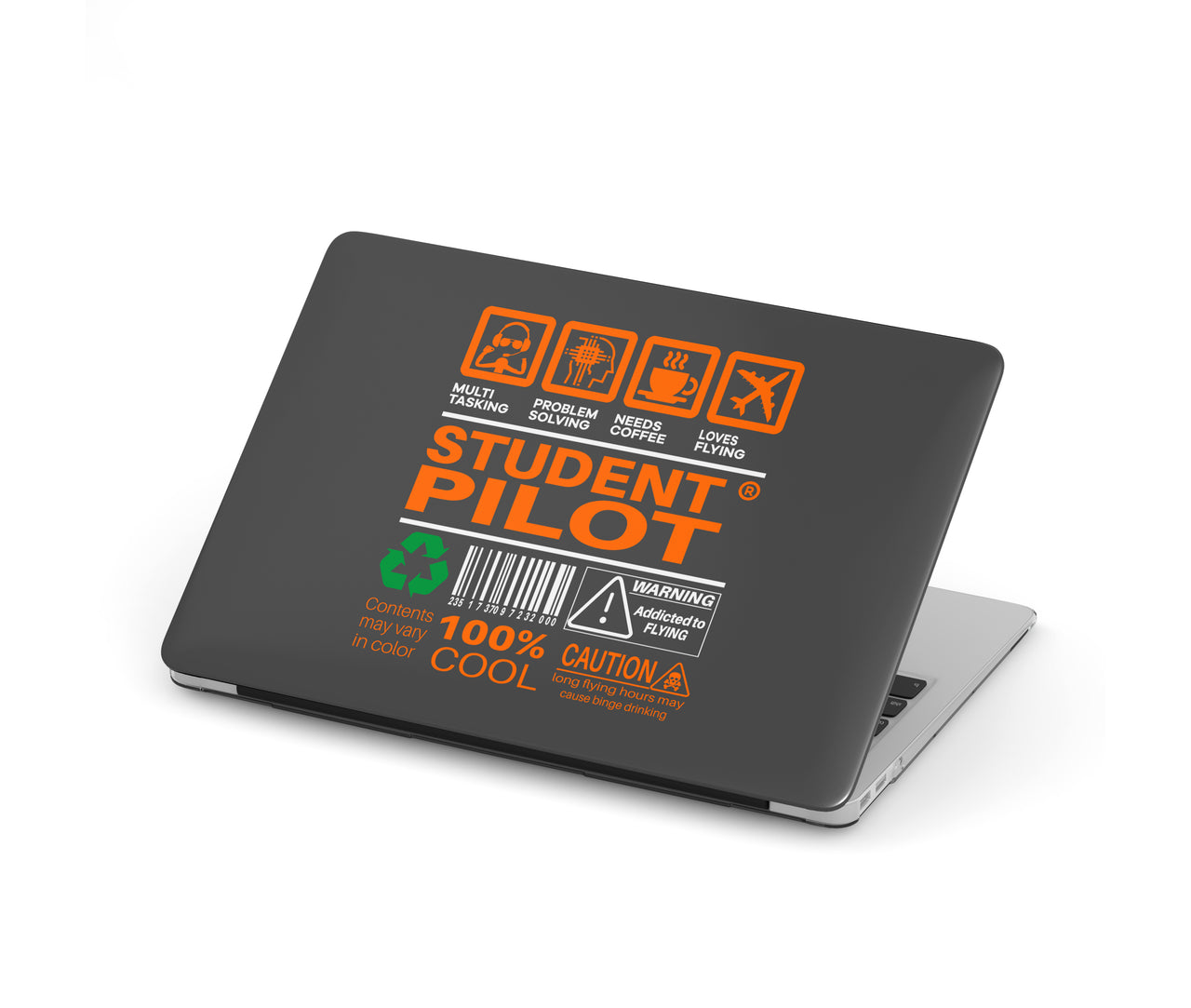 Student Pilot Label Designed Macbook Cases
