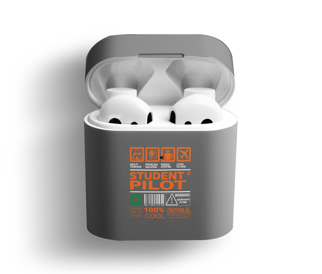 Student Pilot Label Designed AirPods  Cases