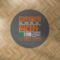 Thumbnail for Student Pilot Label Designed Carpet & Floor Mats (Round)