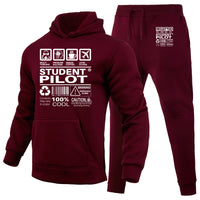 Thumbnail for Student Pilot Label Designed Hoodies & Sweatpants Set
