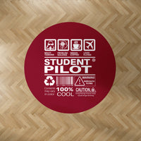 Thumbnail for Student Pilot Label Designed Carpet & Floor Mats (Round)