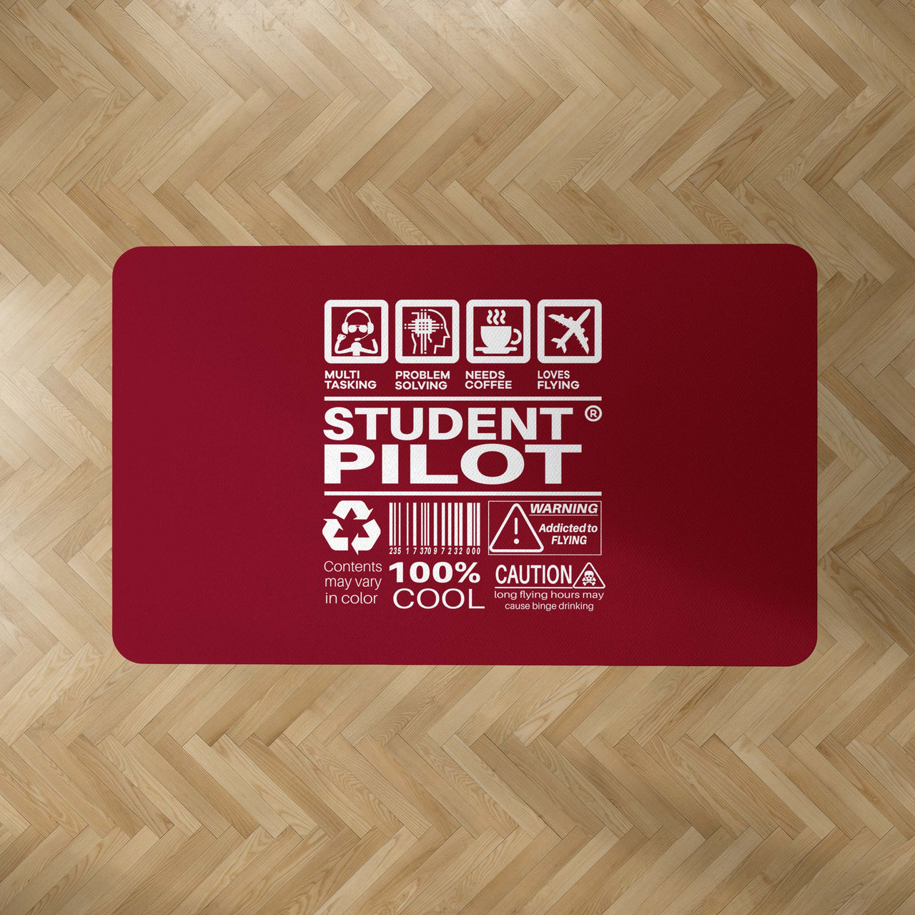 Student Pilot Label Designed Carpet & Floor Mats