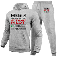Thumbnail for Student Pilot Label Designed Hoodies & Sweatpants Set