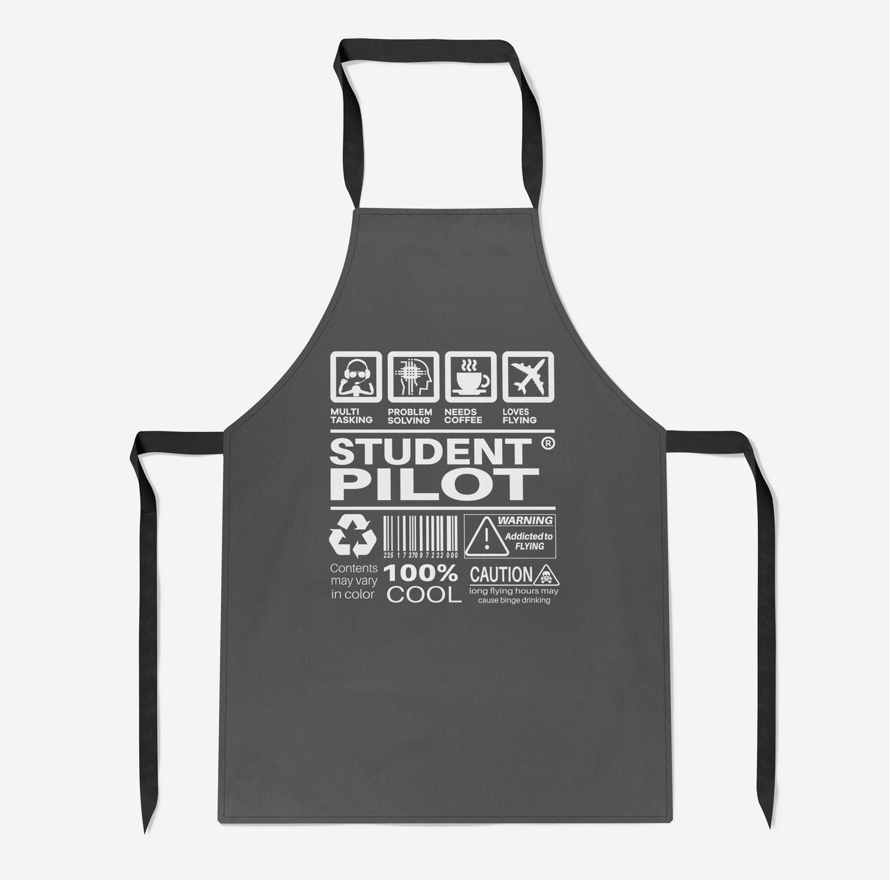Student Pilot Label Designed Kitchen Aprons