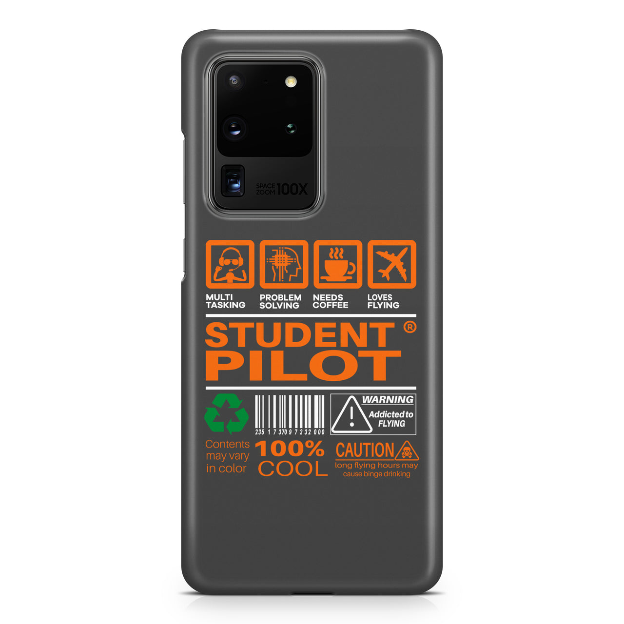 Student Pilot Label Samsung S & Note Cases