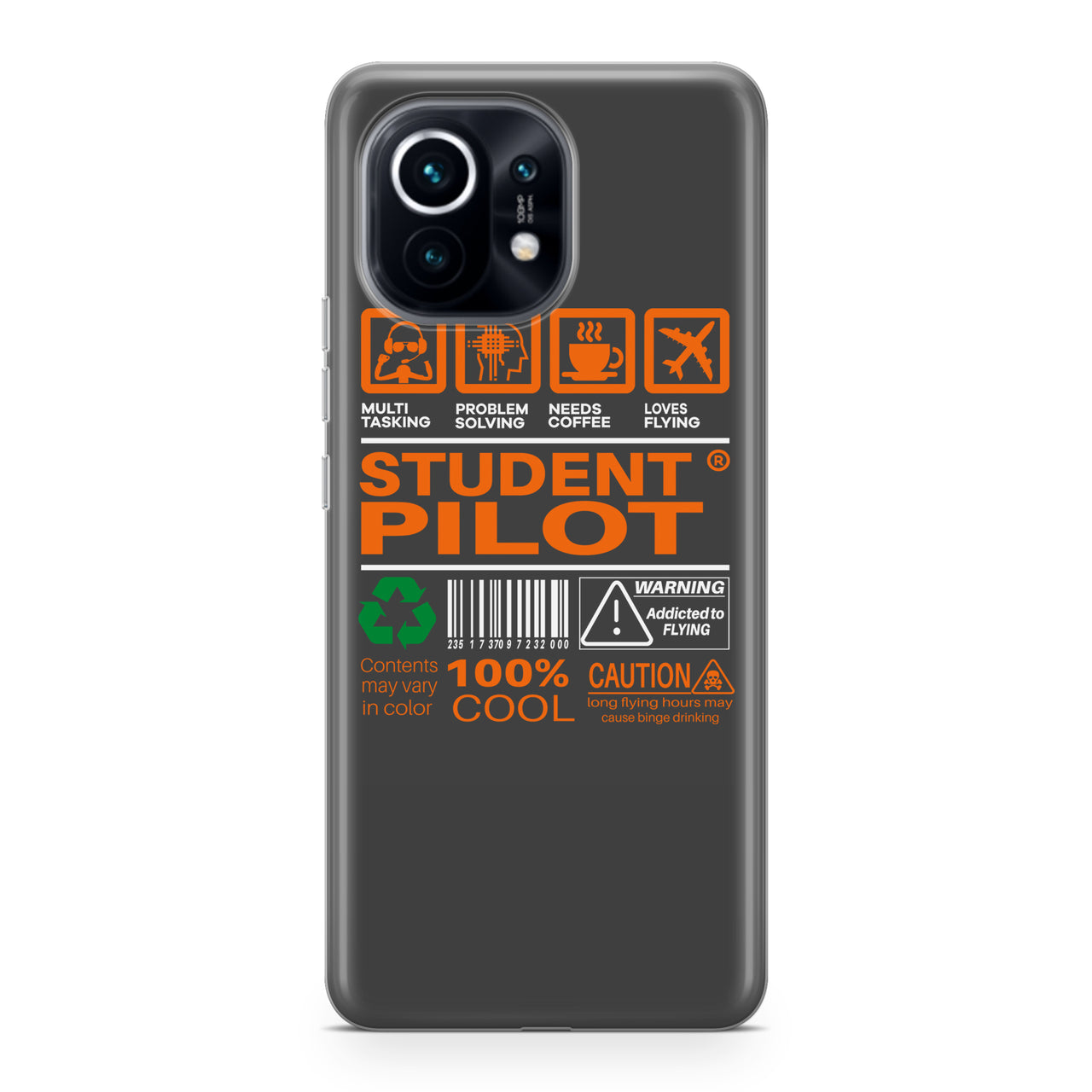 Student Pilot Label Designed Xiaomi Cases