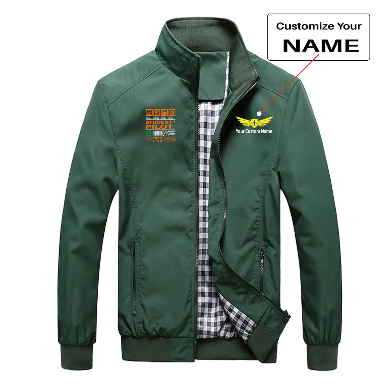 Student Pilot Label Designed Stylish Jackets
