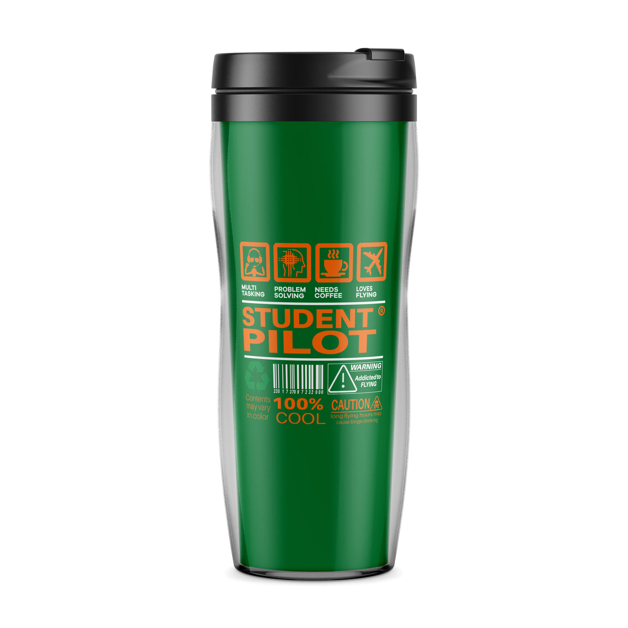 Student Pilot Label Designed Travel Mugs
