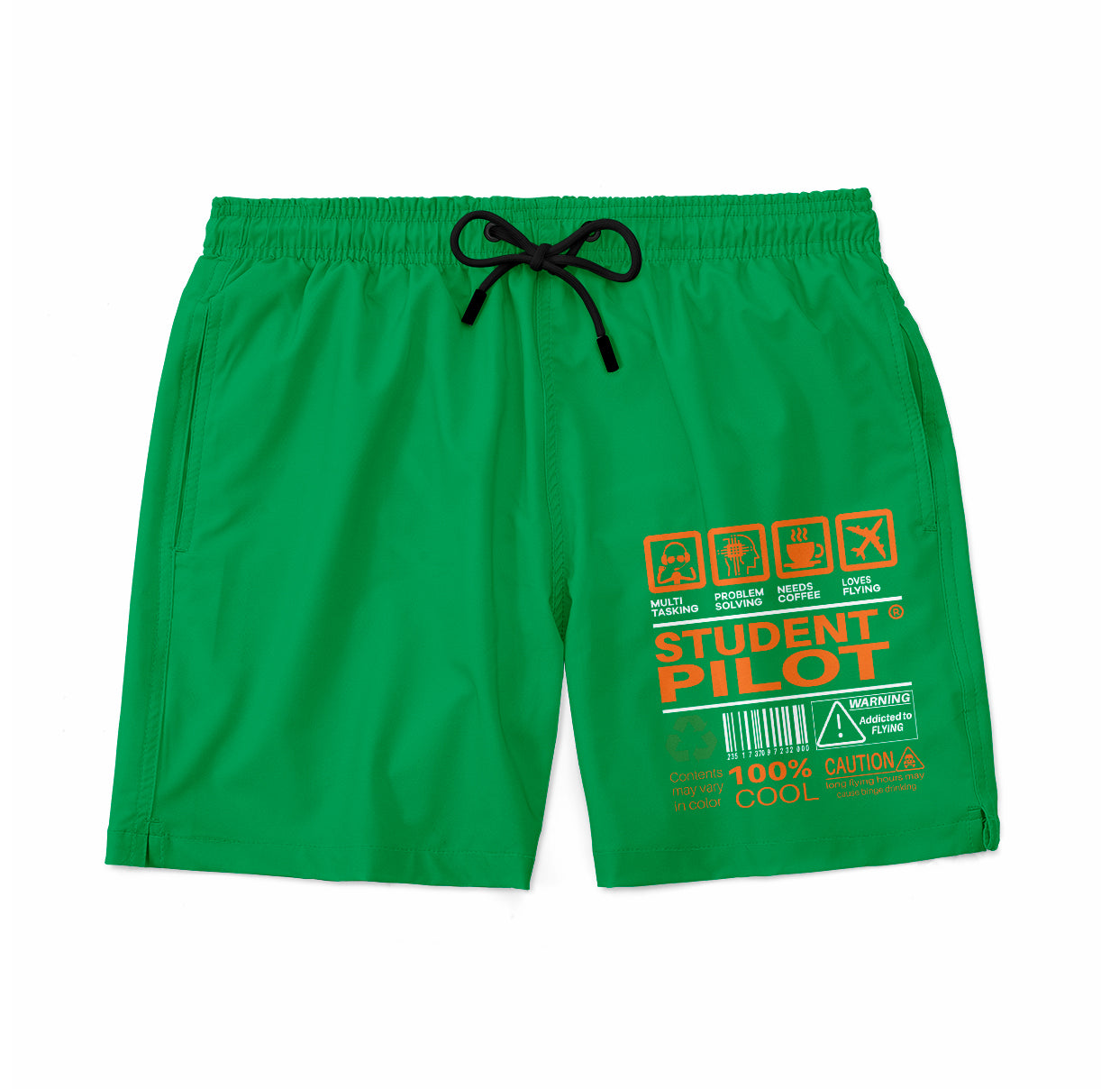 Student Pilot Label Designed Swim Trunks & Shorts