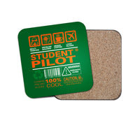 Thumbnail for Student Pilot Label Designed Coasters