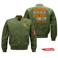 Thumbnail for Student Pilot Label Designed Pilot Jackets (Customizable)