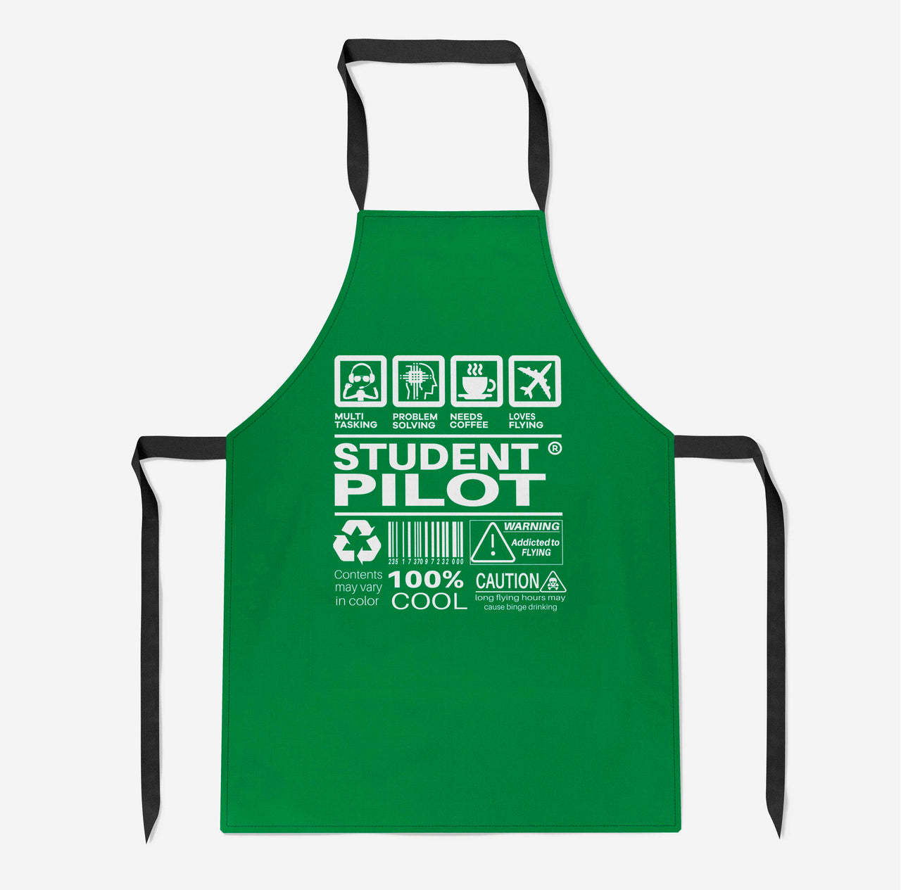 Student Pilot Label Designed Kitchen Aprons