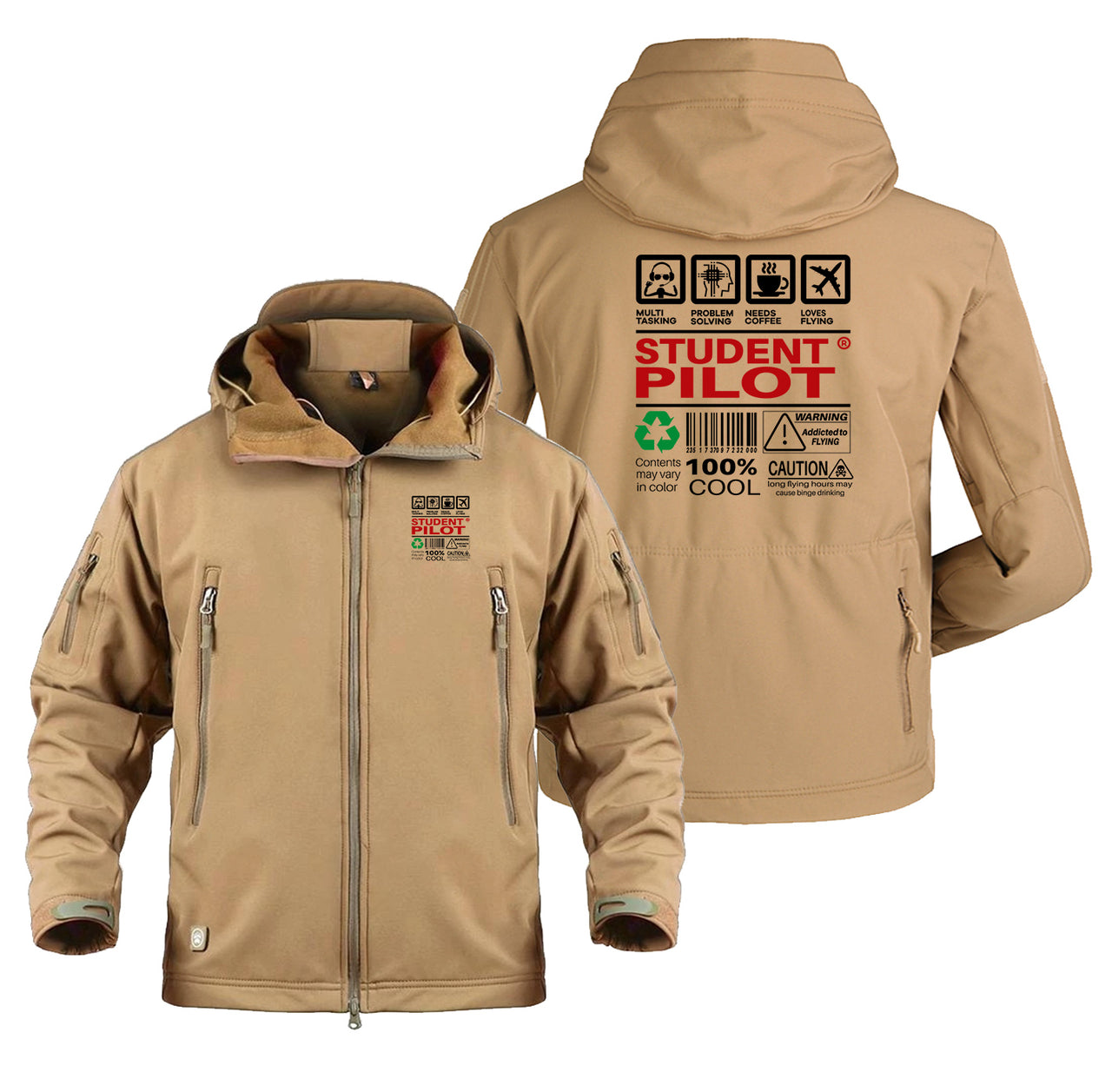 Student Pilot Label Designed Military Jackets (Customizable)