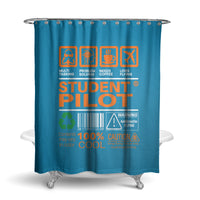 Thumbnail for Student Pilot Label Designed Shower Curtains