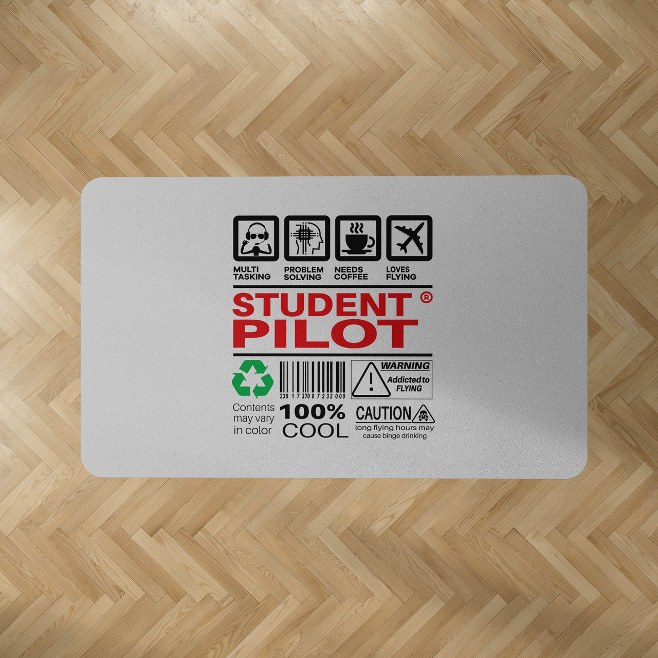 Student Pilot Label Designed Carpet & Floor Mats