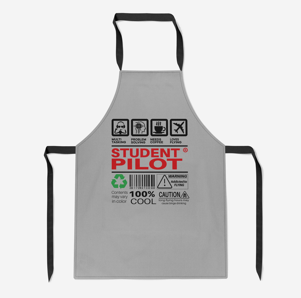 Student Pilot Label Designed Kitchen Aprons