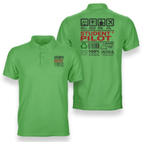 Thumbnail for Student Pilot Label Designed Double Side Polo T-Shirts