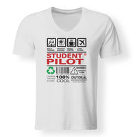 Thumbnail for Student Pilot Label Designed V-Neck T-Shirts