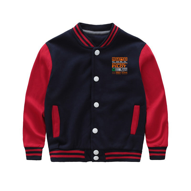 Student Pilot Label Designed "CHILDREN" Baseball Jackets