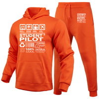 Thumbnail for Student Pilot Label Designed Hoodies & Sweatpants Set