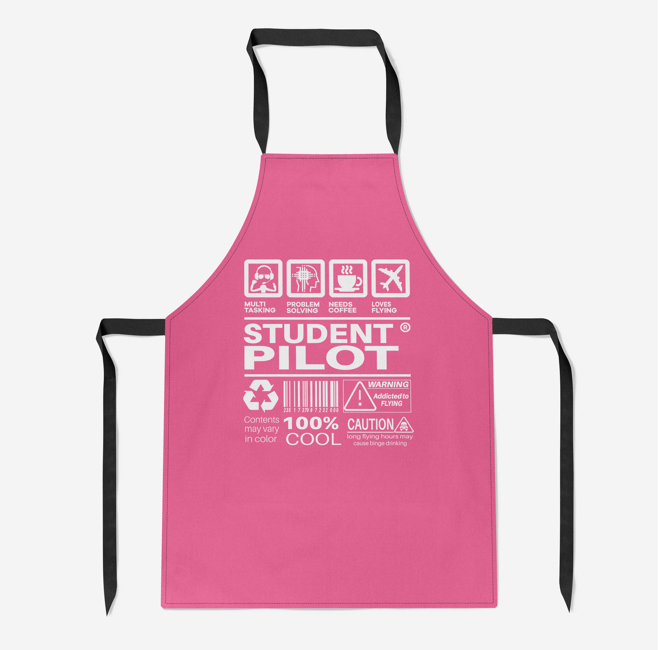 Student Pilot Label Designed Kitchen Aprons