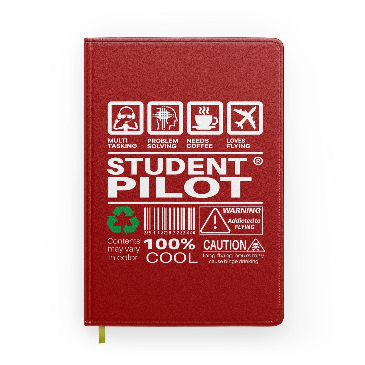 Student Pilot Label Designed Notebooks
