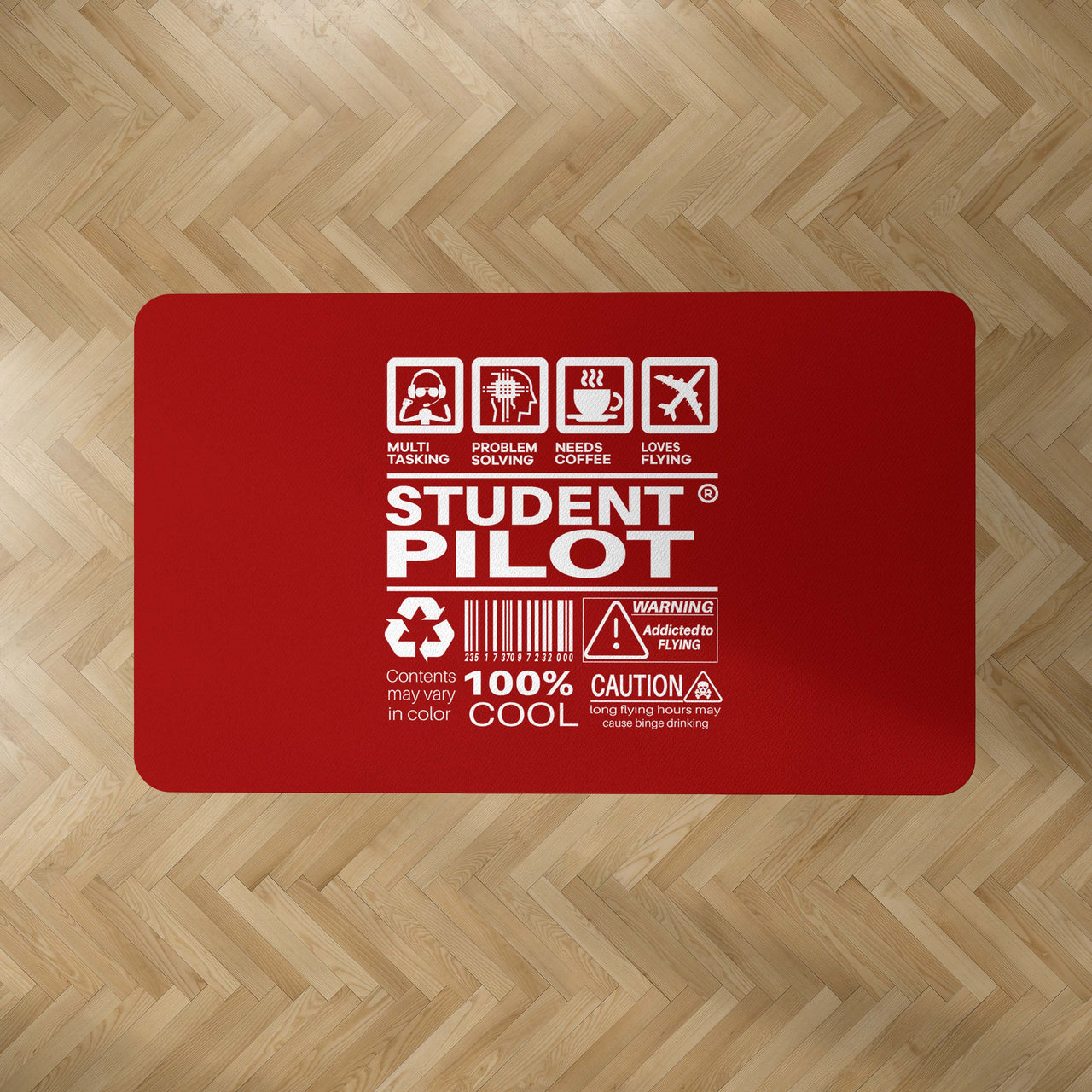 Student Pilot Label Designed Carpet & Floor Mats