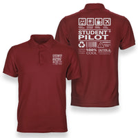 Thumbnail for Student Pilot Label Designed Double Side Polo T-Shirts