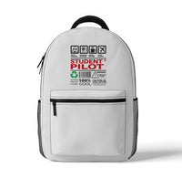 Thumbnail for Student Pilot Label Designed 3D Backpacks