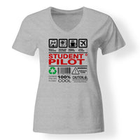 Thumbnail for Student Pilot Label Designed V-Neck T-Shirts
