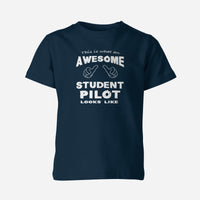 Thumbnail for This is What an Awesome Student Pilot Looks Like Children T-Shirts