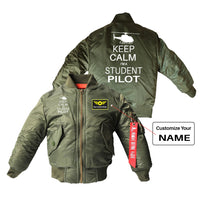 Thumbnail for Student Pilot (Helicopter) Designed Children Bomber Jackets