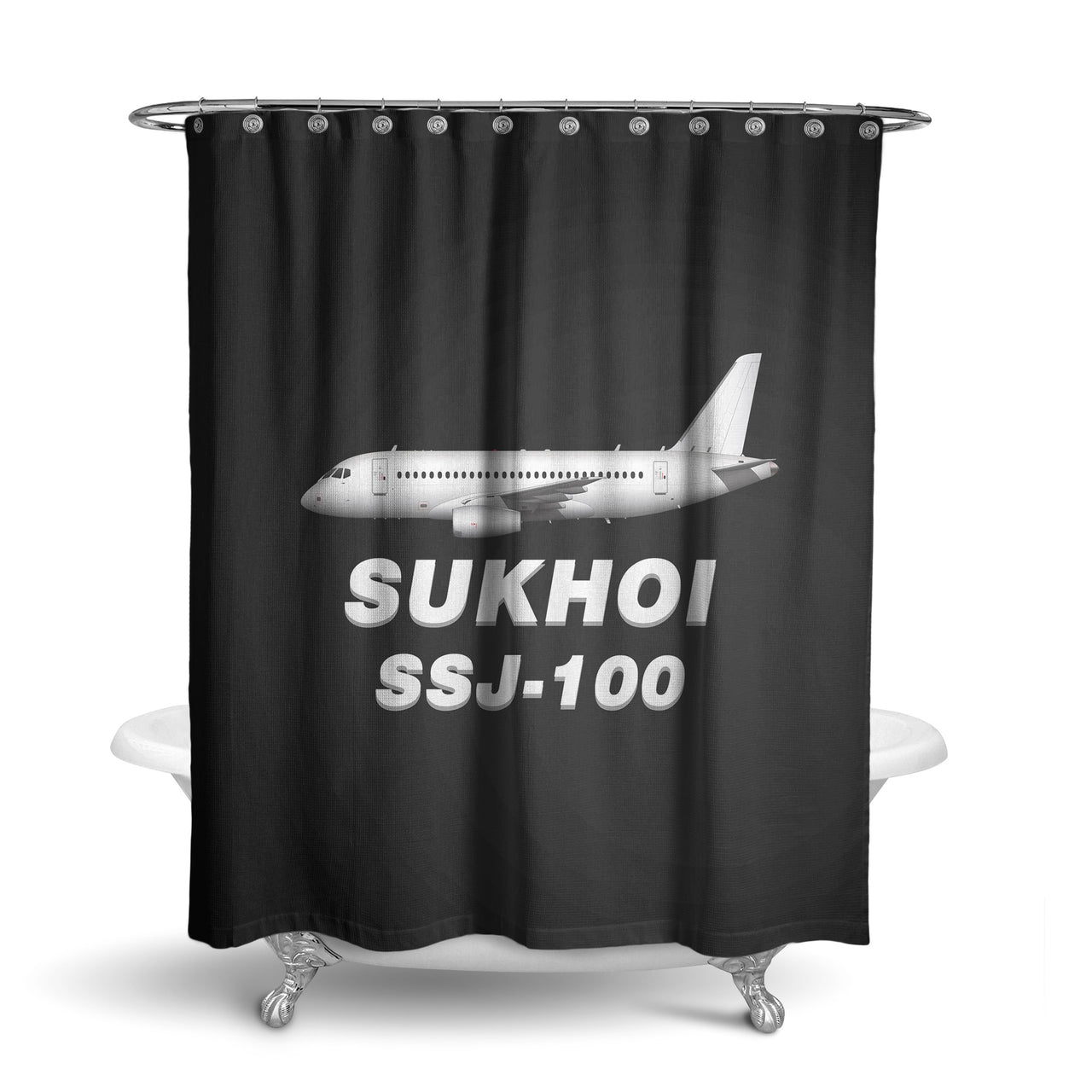 Sukhoi Superjet 100 Designed Shower Curtains