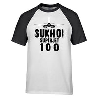 Thumbnail for Sukhoi Superjet 100 & Plane Designed Raglan T-Shirts