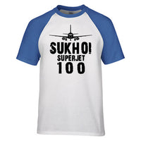 Thumbnail for Sukhoi Superjet 100 & Plane Designed Raglan T-Shirts