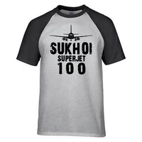 Thumbnail for Sukhoi Superjet 100 & Plane Designed Raglan T-Shirts