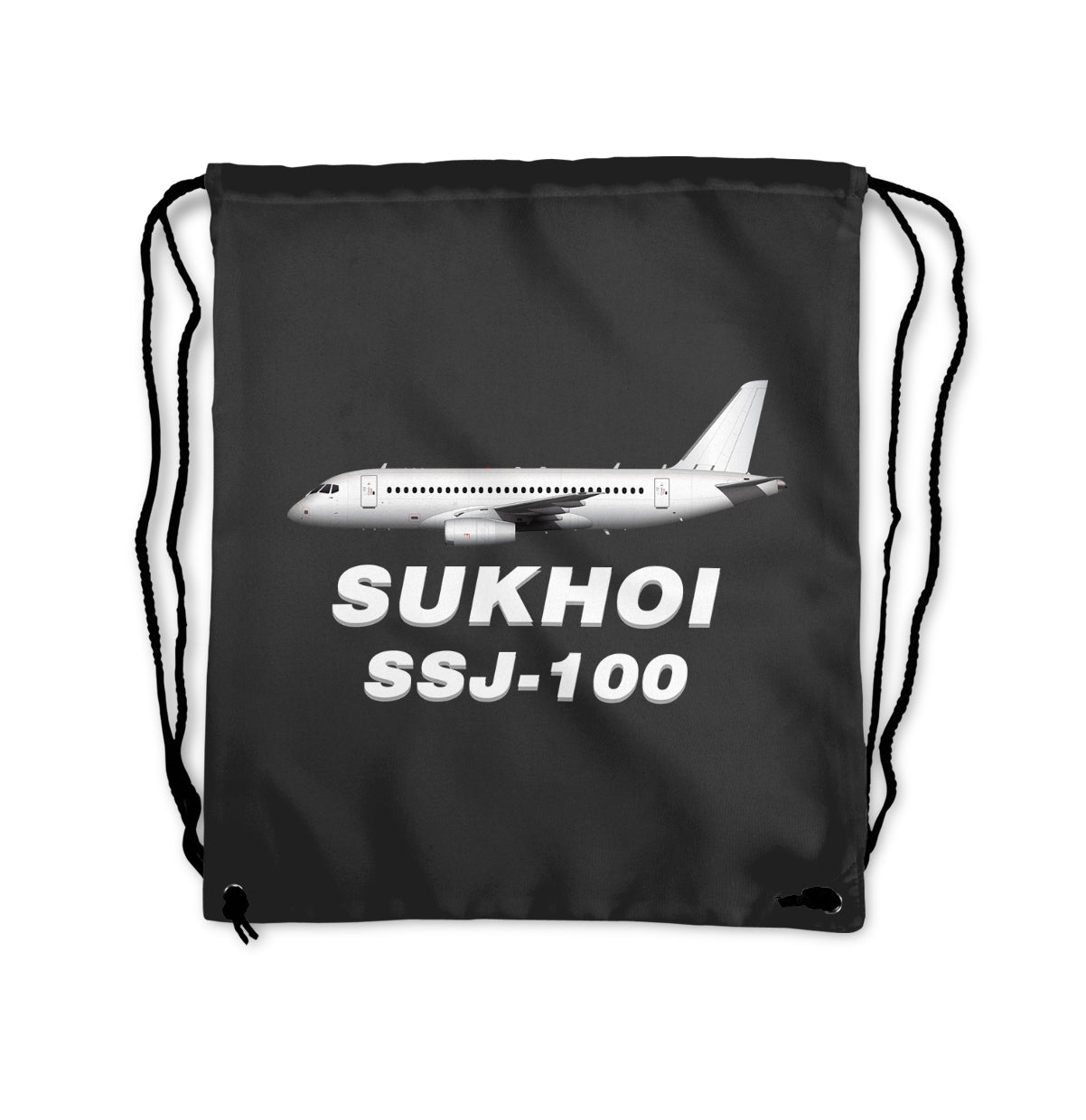 Sukhoi Superjet 100 Designed Drawstring Bags