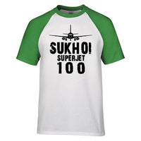 Thumbnail for Sukhoi Superjet 100 & Plane Designed Raglan T-Shirts
