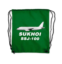 Thumbnail for Sukhoi Superjet 100 Designed Drawstring Bags