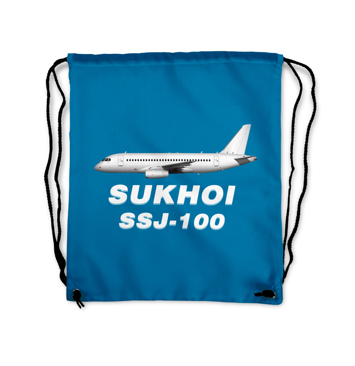 Sukhoi Superjet 100 Designed Drawstring Bags