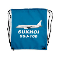 Thumbnail for Sukhoi Superjet 100 Designed Drawstring Bags