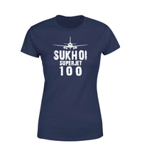 Thumbnail for Sukhoi Superjet 100 & Plane Designed Women T-Shirts