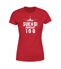 Thumbnail for Sukhoi Superjet 100 & Plane Designed Women T-Shirts