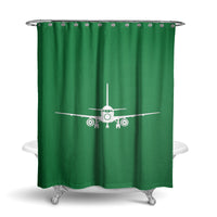 Thumbnail for Sukhoi Superjet 100 Silhouette Designed Shower Curtains