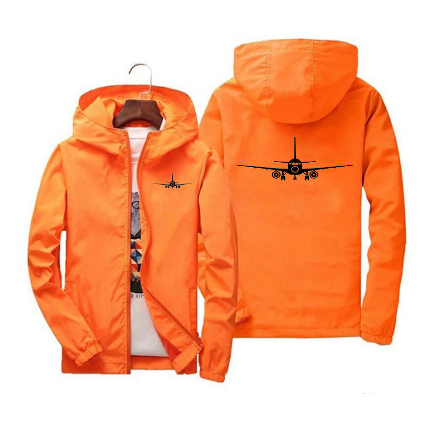 Sukhoi Superjet 100 Silhouette Designed Windbreaker Jackets