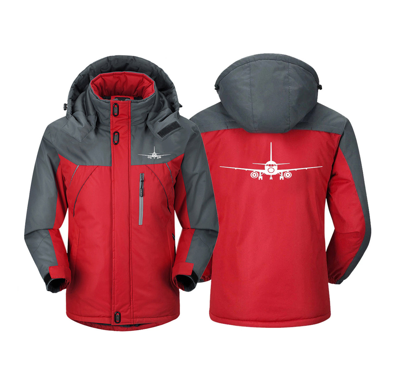 Sukhoi Superjet 100 Silhouette Designed Thick Winter Jackets