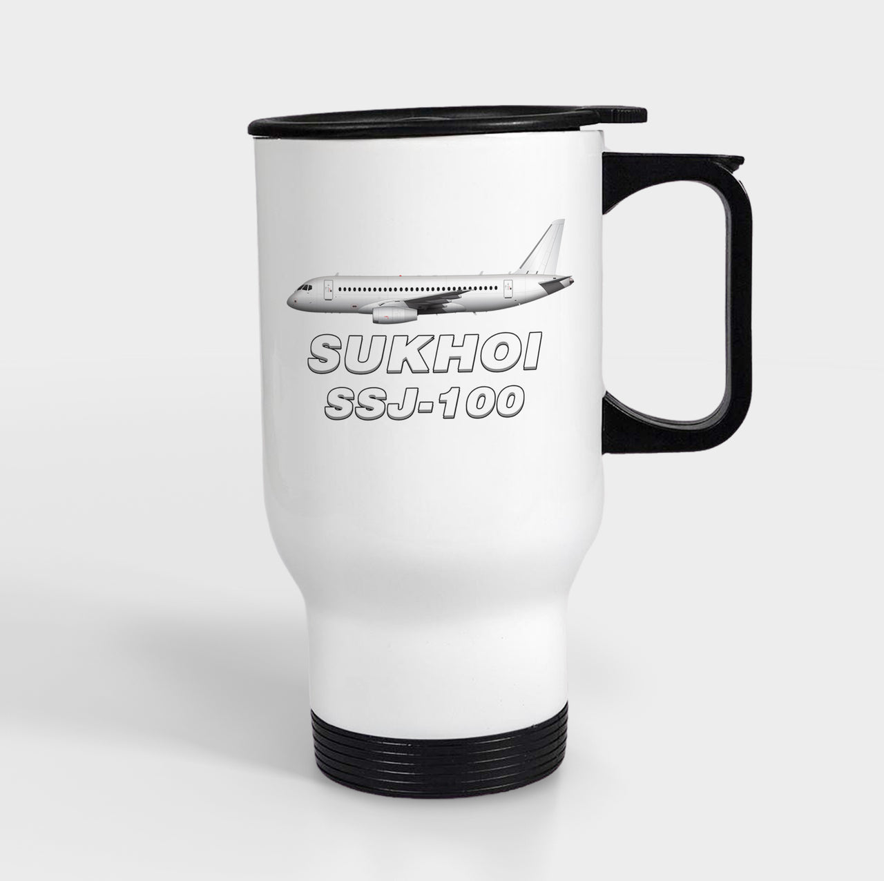 The Sukhoi Superjet 100 Designed Travel Mugs (With Holder)